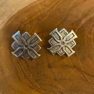 RETIRED Jeep Collins Cross Earrings, Sterling Silver